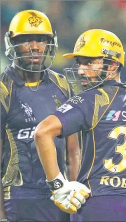  ?? BCCI ?? Robin Uthappa (right) and Andre Russell will be KKR’s goto men in this edition of IPL.