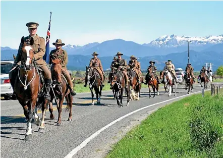  ??  ?? The Long Road Home fundraiser began at St Arnaud on Saturday and will follow a 110 km road to Hanmer Springs. The trek will highlight the plight of those with post traumatic stress injury.