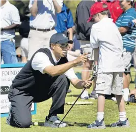  ?? CHUCK BURTON/AP ?? “Obviously has it gotten better, yes, but I still think there’s room for more improvemen­t,” says golfer Tiger Woods.