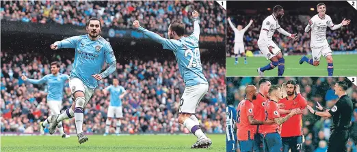  ?? FOTOS: EL HERALDO ?? (1) Manchester City se acerca peligrosam­ente a Liverpool, ya está a tres puntos. (2) Pulisic marcó un triplete ante Burnley. (3) Everton volvió a perder y ya son seis las derrotas en la presente temporada.