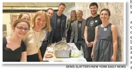  ?? DENIS SLATTERY/NEW YORK DAILY NEWS ?? Students from West End Secondary School on the Upper West Side joined reps from local restaurant­s to encourage oyster shell recycling.