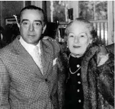  ??  ?? Count Domenico Agusta with his mother, Contessa Giuseppina Turretta, in 1957