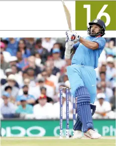  ??  ?? India’s Shikhar Dhawan plays a shot for four during the ICC Champions Trophy match between India and South Africa at The Oval cricket ground in London Sunday. (AP)