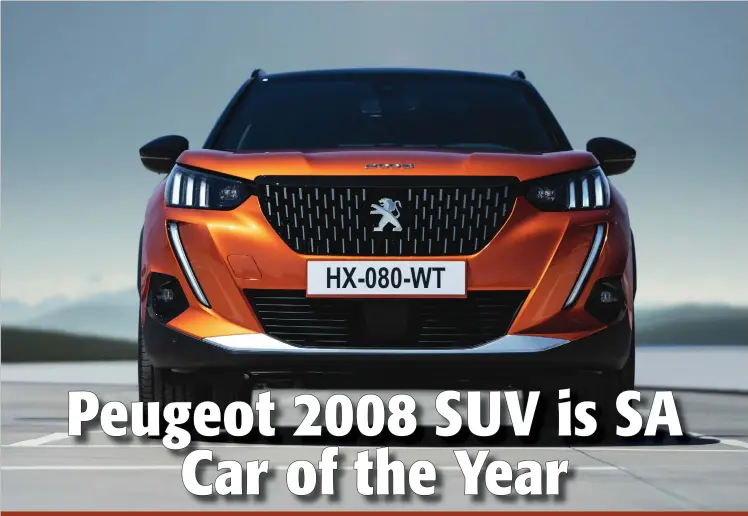  ?? Photo: Contribute­d ?? The Peugeot 2008 SUV held its head proudly above South Africa’s motoring best to take the overall title.