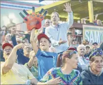  ?? James Franco / Special to the Times Union ?? Tri-city Valleycats fans at a 2019 game. Before the new guidance, the Valleycats expected to be able to seat 2,000 fans. General manager Matt Callahan said the change could increase that to up to 3,000 fans.