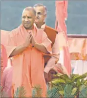  ?? DEEPAK GUPTA/HT ?? UP chief minister Yogi Adityanath at a civic poll campaign rally in Faizabad on Tuesday.