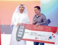  ?? Supplied photo ?? Joel Gutierrez all smiles to be the first person to win the prize in Dubai Shopping Festival Mega raffle draw. —
