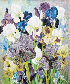  ??  ?? Blooming: May Flowering Irises No2, 1935. Morris’s flower paintings can be seen at at the Garden Museum