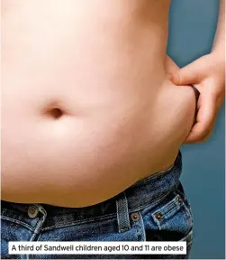  ?? ?? A third of Sandwell children aged 10 and 11 are obese