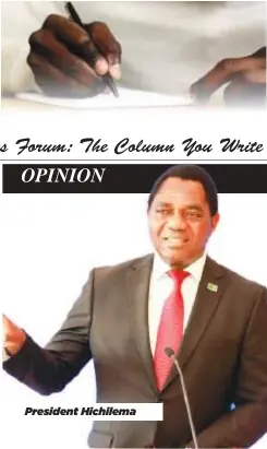  ?? ?? President Hichilema