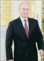  ?? KREMLIN POOL / EFE ?? El presidente Putin, ayer en Moscú