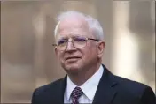  ?? JAE C. HONG — THE ASSOCIATED PRESS FILE ?? Attorney John Eastman, the architect of a legal strategy aimed at keeping former President Donald Trump in power, talks to reporters after a hearing in Los Angeles on June 20.