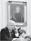  ?? ALEX BRANDON, AP ?? President Trump, with President Andrew Jackson.