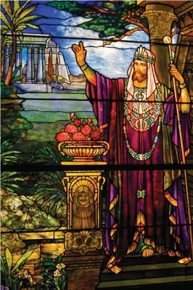  ?? (Jimmy Baikoviciu­s/Flickr) ?? KING SOLOMON (pictured in Tiffany studios, Chicago) had the rebel leader Joab killed even though he was grasping the horns of the altar.
