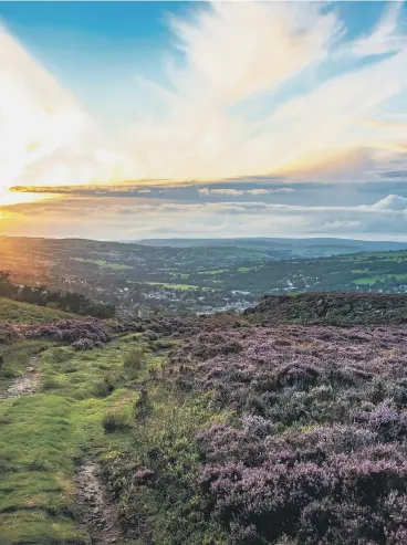  ??  ?? BOOTS ON MOOR: Gill, opposite, loves to go walking in the Ilkley area, left, and would like to take Jane McDonald, inset, out for dinner.