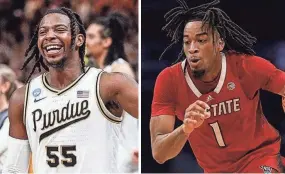  ?? JUNFU HAN/DETROIT FREE PRESS (LEFT) AND GEOFF BURKE/USA TODAY SPORTS (RIGHT) ?? Purdue’s Lance Jones (left) and N.C. State’s Jayden Taylor