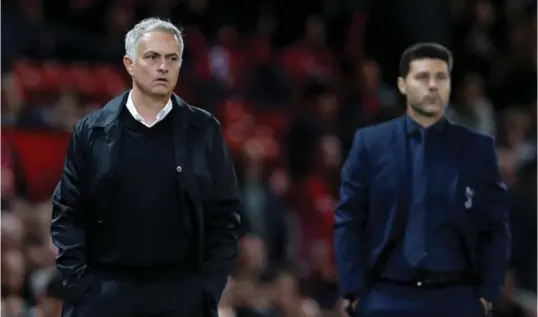  ??  ?? José Mourinho tar over som Tottenham-manager etter at Mauricio Pochettino fikk sparken tirsdag kveld. Her er Mourinho avbildet som Manchester United-manager i en kamp mot Spurs. FOTO: NTB SCANPIX