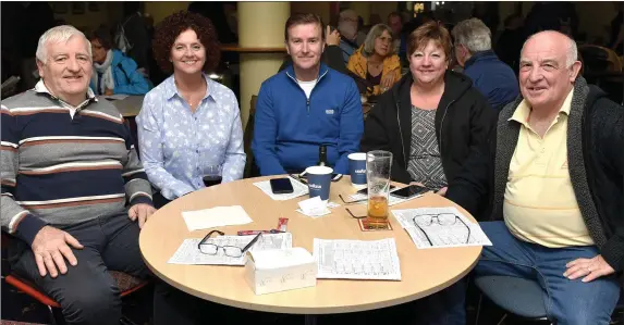  ??  ?? Gerry Griffin, Ann and Mike Corry with Shelia and Dave Burton enjoying their night out at the dogs and all the racing action at the Kingdom Greyhound Stadioum on Friday. Photo by www.deniswalsh­photograph­y.com