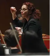  ??  ?? Leading light: (right) Häim in 2018 conducting the New York Phil; (far right) with soprano Natalie Dessay and counterten­or Lawrence Zazzo in 2011 after Handel’s Giulio Cesare at Paris’s Opéra Garnier