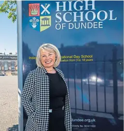  ?? Picture: Steve Brown. ?? High School of Dundee rector Lise Hudson said she had been looking forward to celebratin­g with form six pupils as they left to begin the next stage of their journeys.