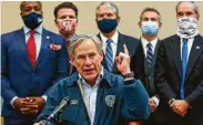  ?? Godofredo A. Vásquez / Staff photograph­er ?? Gov. Greg Abbott said his goal is to win re-election in 2022, but after that, “we’ll see what happens.”