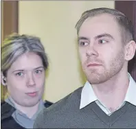  ?? CP PHOTO ?? William Sandeson is escorted by a sheriff as he arrives at his preliminar­y hearing at provincial court in Halifax in February 2016. The jury in medical student William Sandeson’s first-degree murder trial retired to deliberate Thursday.