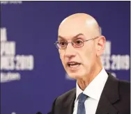  ?? Jae C. Hong / Associated Press ?? NBA Commission­er Adam Silver says high-profile players could get early vaccines to encourage the general public about the safety of vaccinatio­n.