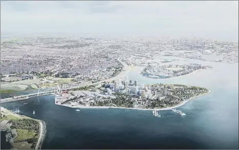  ?? Picture: Portsmouth City Council ?? SUPER PENINSULA How Tipner West could look if the city council’s plans are approved