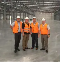  ??  ?? Below left: The XLam Australia team inside their new plant, before the machinery was installed.