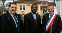  ??  ?? De G à D: Vincent Gouanelle, Alexis Bankolé et Laurent Lamothe