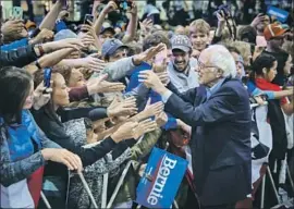  ?? Marc Piscotty Getty Images ?? BERNIE SANDERS says down-ballot Democrats have nothing to worry about because he will drive unpreceden­ted turnout from once-disenfranc­hised voters.