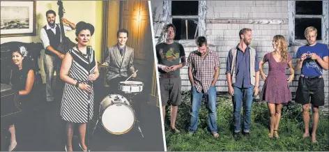  ??  ?? Tin Pan Darlings and The Barrowdown­s headline this year’s Songs at Sea Level weekend music festival at the Osprey in Shelburne, August 17 and 18.