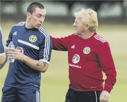  ??  ?? 0 Scott Brown came out of internatio­nal retirement last year. He described Gordon Strachan’s departure as a ‘sad sad sad day’.