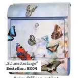  ??  ?? „Schmetterl­inge“Bestellnr.: BK04 Beim Öffnen ertönt Vogelgezwi­tscher.