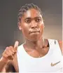  ?? NOUSHAD THEKKAYIL/ EPA-EFE ?? “God made me the way I am,” athlete Caster Semenya says.