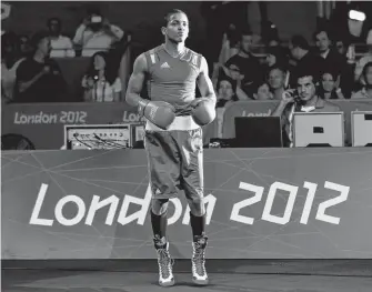  ?? REUTERS ?? Puerto Rico’s Felix Verdejo Sanchez, seen here at the London Olympic Games on Aug. 6, 2012, has been charged with murdering a woman and his unborn child.