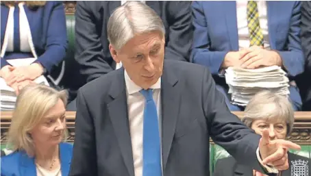  ?? Picture: PA. ?? Chancellor Philip Hammond delivers his spring statement in the Commons yesterday.