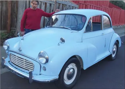  ?? DAVID KRUMBOLTZ — STAFF ?? Bobby Watawala of Martinez with his 1959Morris Minor, which he purchased about 12years ago. He says it wil lnot be a show vehicle.