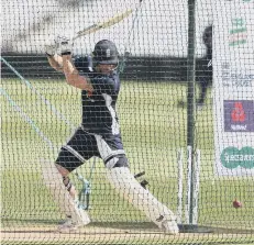  ??  ?? Ben Stokes in a net session yesterday.