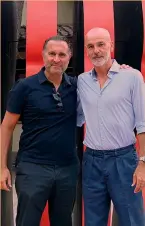  ?? GETTY ?? Guida
Gerry Cardinale, 56 anni, numero 1 di RedBird, con Stefano Pioli, 57