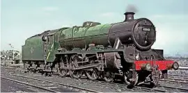  ??  ?? LMS Jubilee 4-6-0 No. 45562 Alberta after a cleaning session at Farnley Junction shed, prior to working the Fridays only Blackpool illuminati­ons special from Leeds on September 16, 1966. DAVID RODGERS