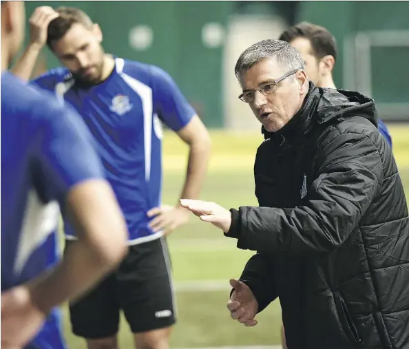  ?? ED KAISER ?? FC Edmonton head coach Colin Miller says competing for the Canadian championsh­ip is important to the franchise and the team’s fans.