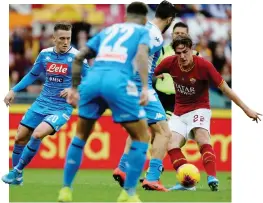  ?? GETTY IMAGES ?? Nicolò Zaniolo, 20 anni, scocca il tiro dell’1-0