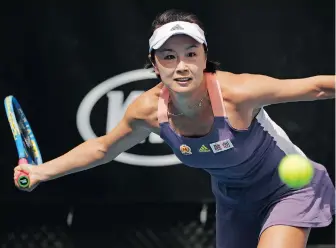  ?? FRANCIS MALASIG EPA ?? CHINA’S Peng Shuai. |