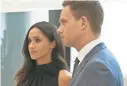  ?? USA NETWORK ?? Meghan Markle has had to plan for two weddings. On “Suits,” her character is marrying Mike Ross (Patrick J. Adams.)