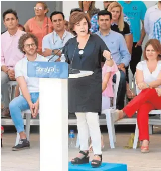  ?? EP ?? Soraya Saénz de Santamaría, ayer en Málaga