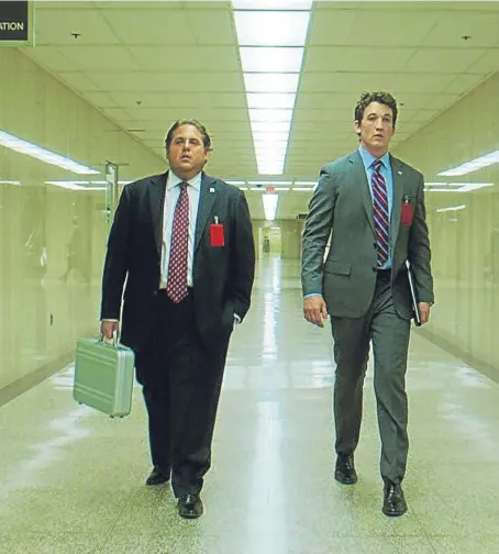  ??  ?? Jonah Hill as Efraim Diveroli and Miles Teller as David Packouz star in new comedy War Dogs.