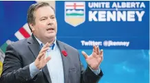 ?? TYLER MARR ?? Leadership hopeful Jason Kenney flouted “very clear” party rules, according to PC party leader Katherine O’Neill.