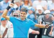  ?? REUTERS ?? Roger Federer celebrates victory over Milos Raonic.