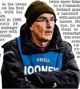  ??  ?? Coach class: Slaughtnei­l boss Mickey Moran